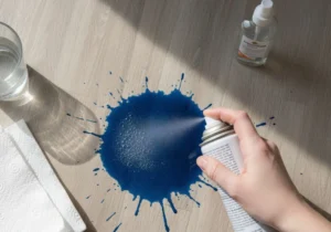 Get pen ink out of linoleum